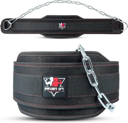 Dip Belt with 30" Stainless Steel Chain, 550-650 Lbs Weight Capacity, Neoprene Weight Lifting Belt, Perfect Weighted Belt for Pullups, Dips, Squats, Gym..