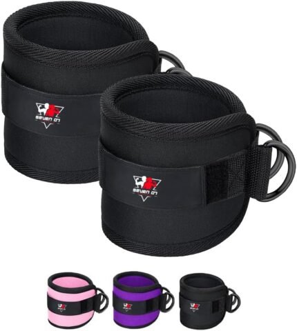 Ankle Straps for Cable Machines, Adjustable Comfort Ankle Cable Attachments for Women & Men, Glute Kickback Ankle Strap for Workout Gym Ankle Cuff Neoprene Padded Durable lifting Straps